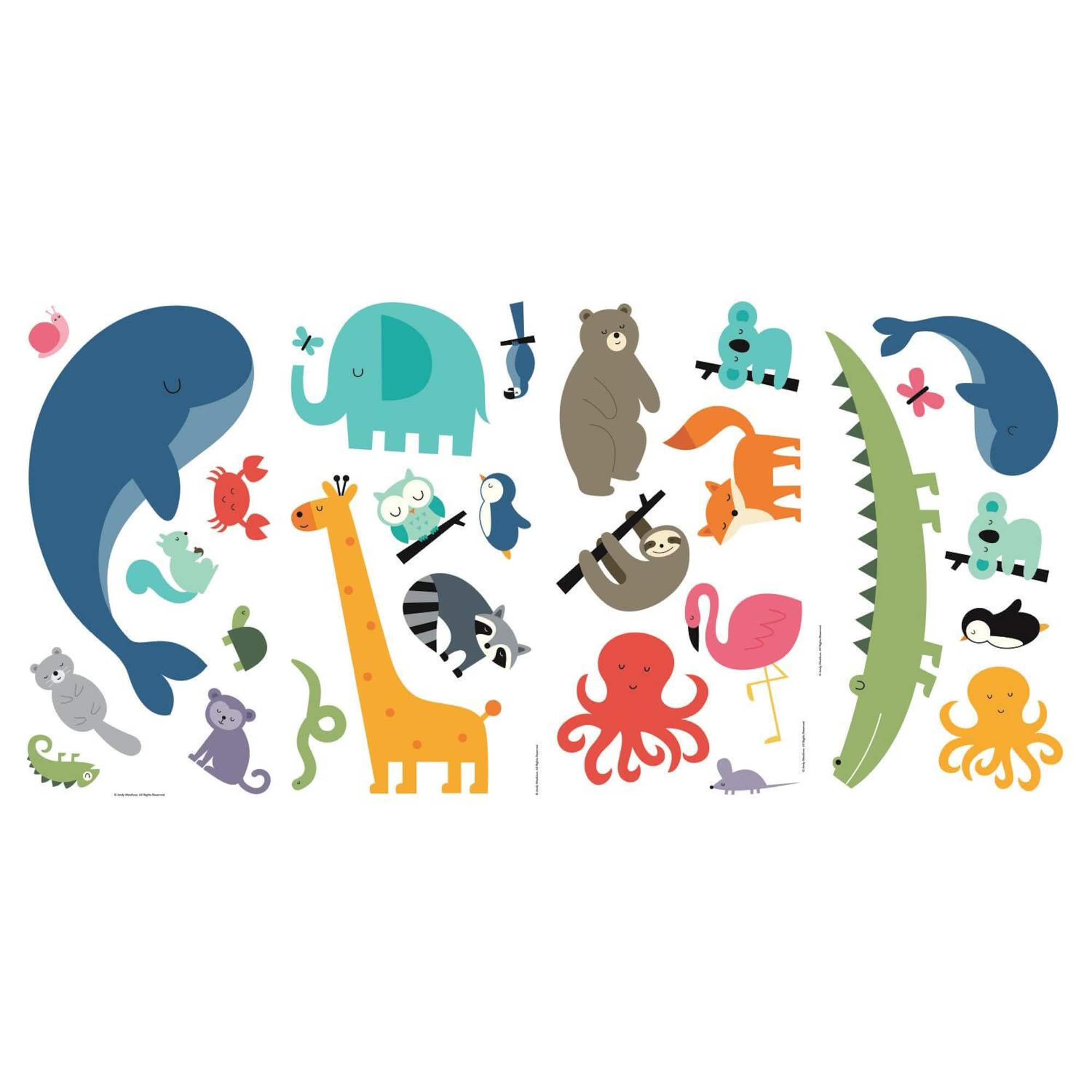 RoomMates We Are One Animal Peel & Stick Wall Decals